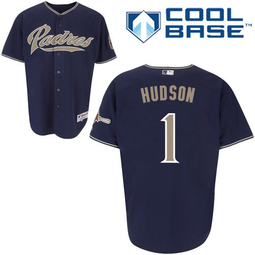 80% Discount San Diego Padres 1 Orlando Hudson Blue Cool Base MLB Jersey Baseball MLB Jerseys